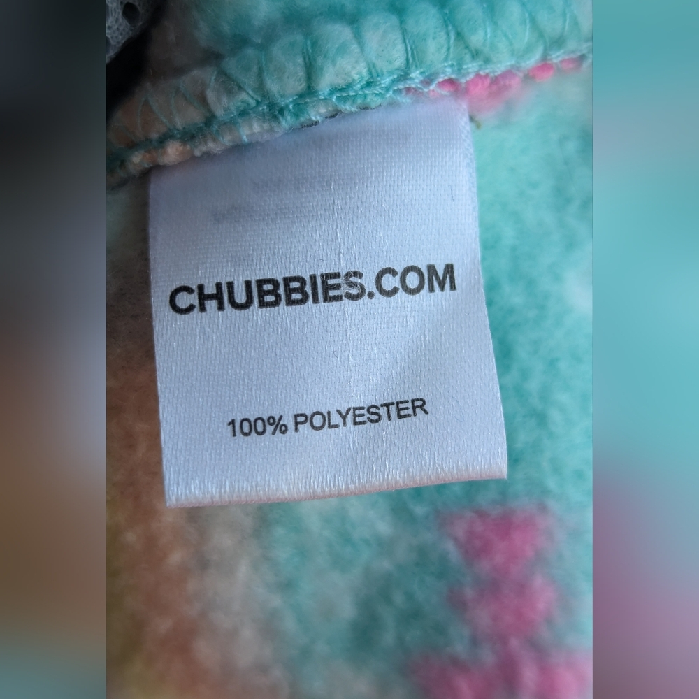 Chubbies The Flame Commander Fleece Quarter Zip Teal Geometric Aztec Medium - Picture 11 of 15